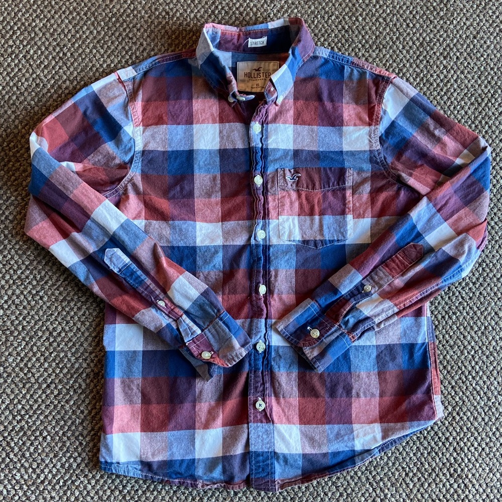 Hollister plaid button down